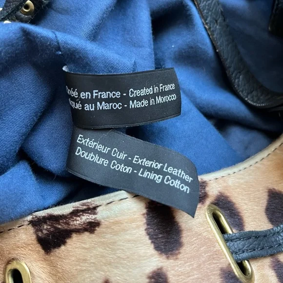 Jerome Dreyfuss Leopard Alain Haircalf Hobo Bag - Picture 13 of 16